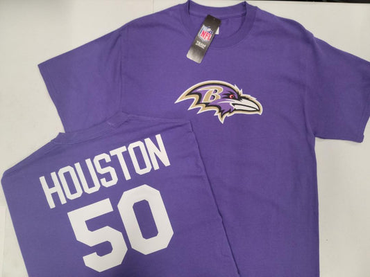 Mens NFL Team Apparel Baltimore Ravens JUSTIN HOUSTON Football Jersey Shirt PURPLE