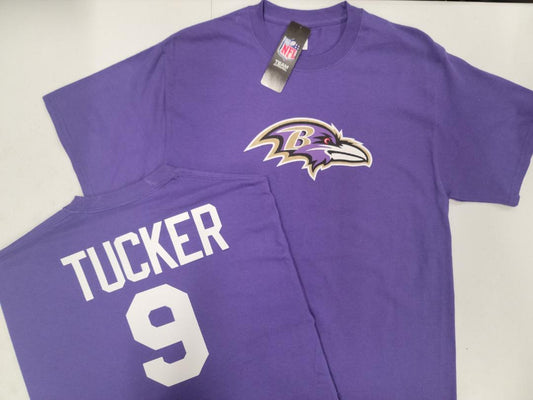 Mens NFL Team Apparel Baltimore Ravens JUSTIN TUCKER Football Jersey Shirt PURPLE