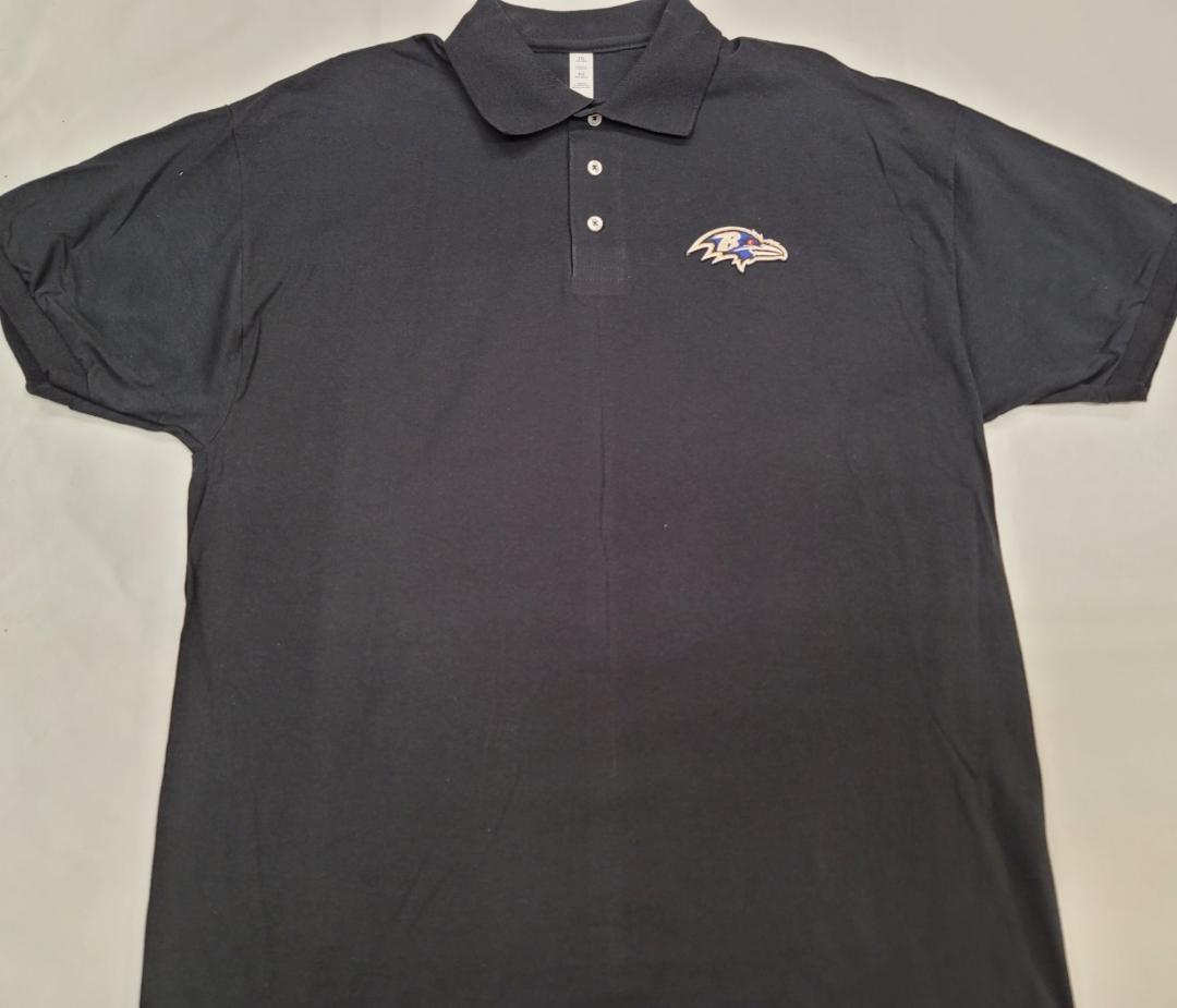 Mens NFL Team Apparel BALTIMORE RAVENS Football Polo Golf Shirt BLACK