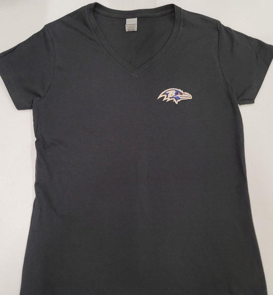 Womens NFL Team Apparel BALTIMORE RAVENS V-Neck Football Shirt BLACK