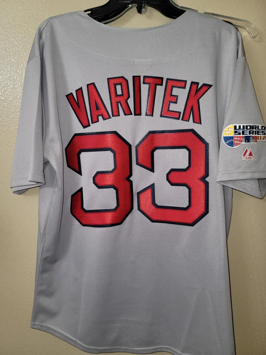 Majestic Josh Beckett Boston Red Sox Jersey T Shirt MLB Baseball Blue Size L