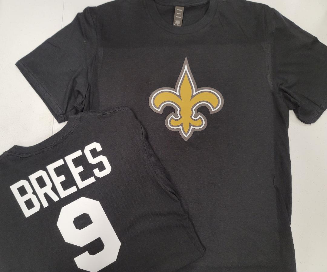 Mens NFL Team Apparel New Orleans Saints DREW BREES Football Jersey Shirt BLACK