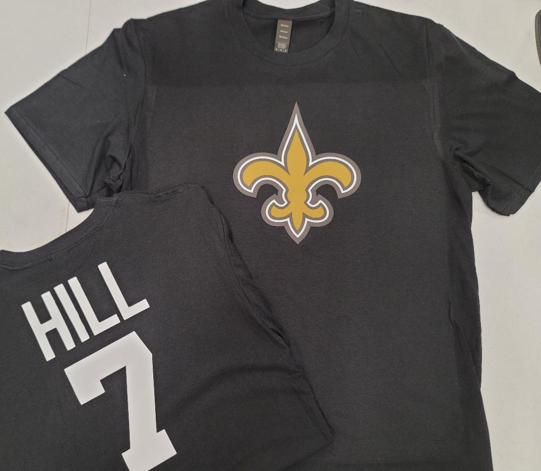 Mens NFL Team Apparel New Orleans Saints TAYSOM HILL Football Jersey Shirt BLACK