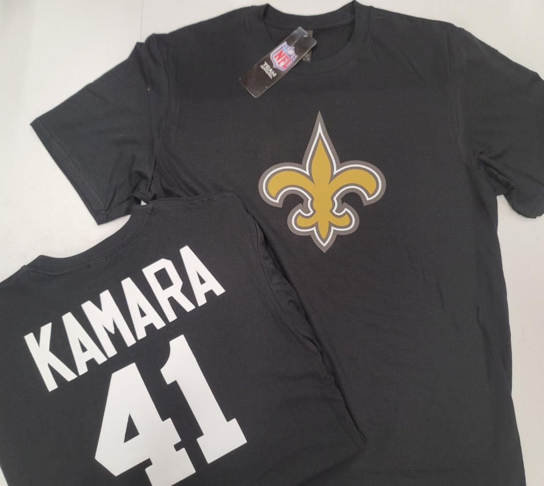Mens NFL Team Apparel New Orleans Saints ALVIN KAMARA Football Jersey Shirt BLACK