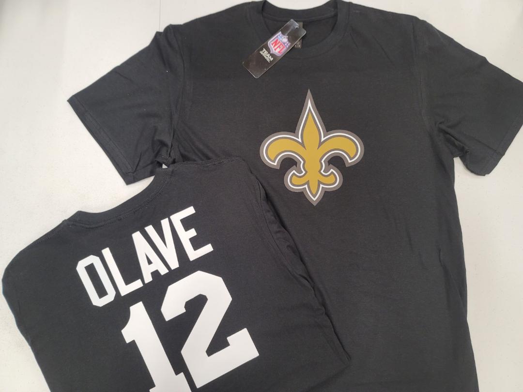 Mens NFL Team Apparel New Orleans Saints CHRIS OLAVE Football Jersey Shirt BLACK