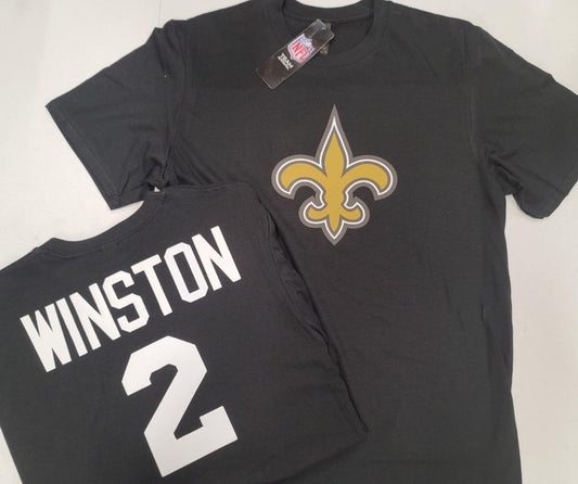 Mens NFL Team Apparel New Orleans Saints JAMEIS WINSTON Football Jersey Shirt BLACK