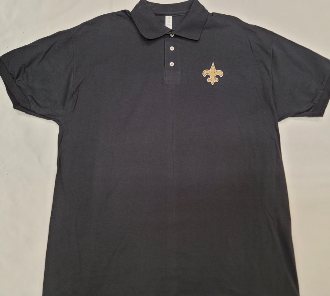Mens NFL Team Apparel NEW ORLEANS SAINTS Football Polo Golf Shirt BLACK