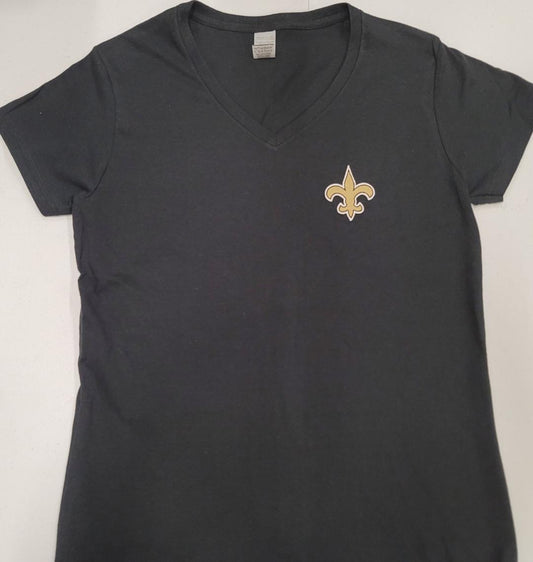 Womens NFL Team Apparel NEW ORLEANS SAINTS V-Neck Football Shirt BLACK