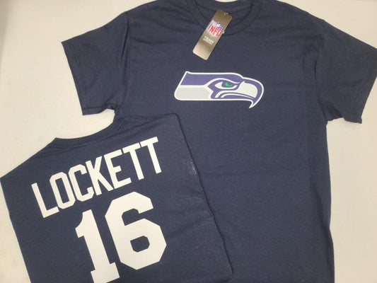 Mens NFL Team Apparel Seattle Seahawks TYLER LOCKETT Football Jersey Shirt NAVY