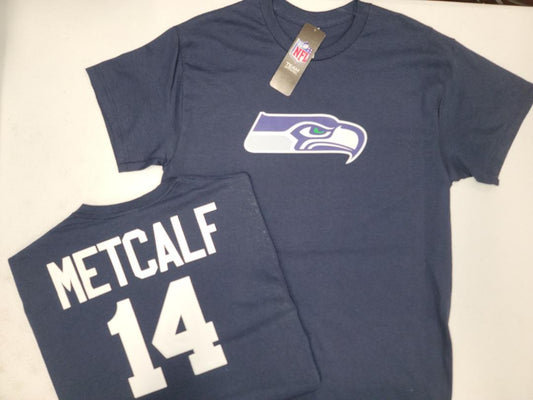 Mens NFL Team Apparel Seattle Seahawks DK METCALF Football Jersey Shirt NAVY