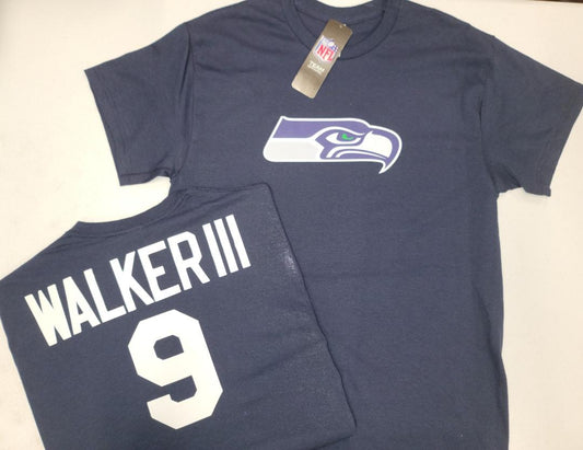 Mens NFL Team Apparel Seattle Seahawks KENNETH WALKER III Football Jersey Shirt NAVY