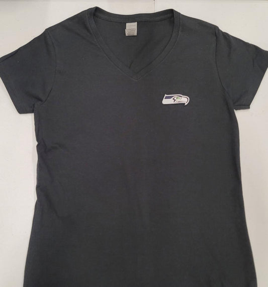 Womens NFL Team Apparel SEATTLE SEAHAWKS V-Neck Football Shirt BLACK