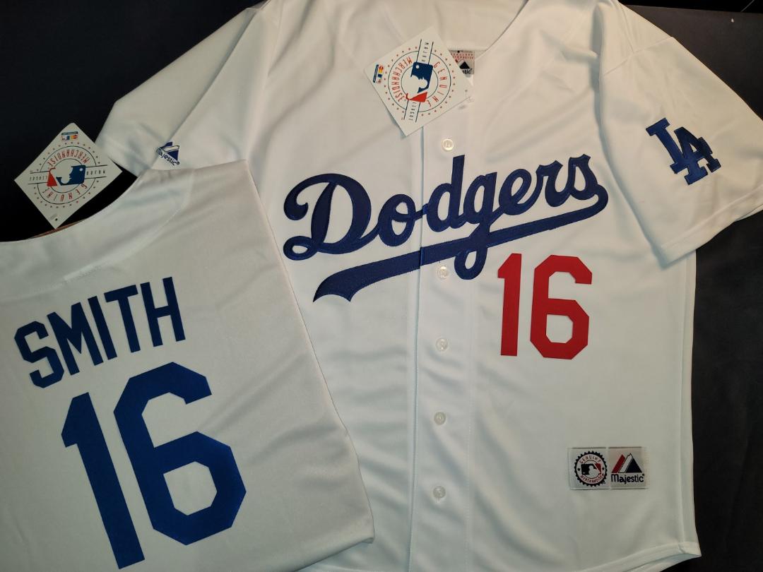 Majestic Los Angeles Dodgers WILL SMITH Baseball Jersey WHITE