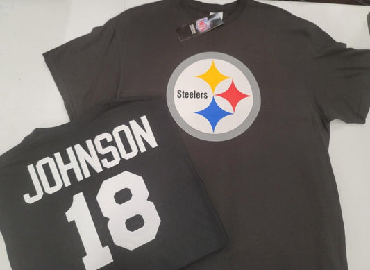 Mens NFL Team Apparel Pittsburgh Steelers DIONTAE JOHNSON Football Shirt BLACK