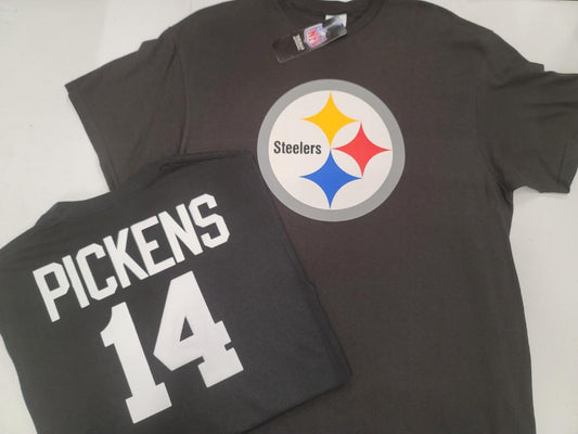 Mens NFL Team Apparel Pittsburgh Steelers GEORGE PICKENS Football Shirt BLACK