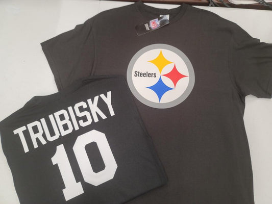 Mens NFL Team Apparel Pittsburgh Steelers MITCH TRUBISKY Football Shirt BLACK