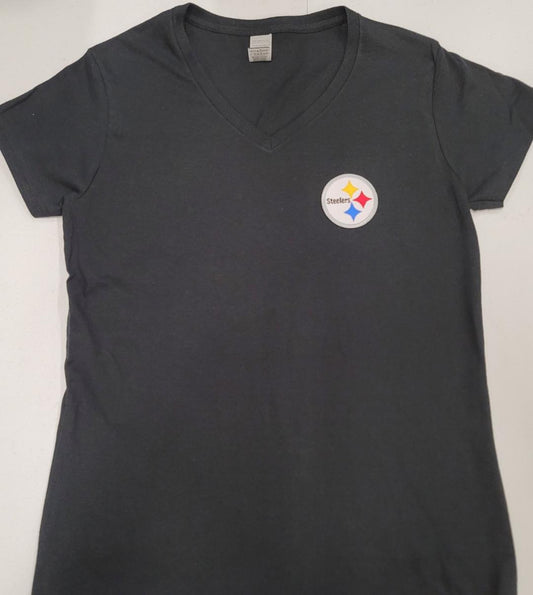 Womens NFL Team Apparel PITTSBURGH STEELERS V-Neck Football Shirt BLACK