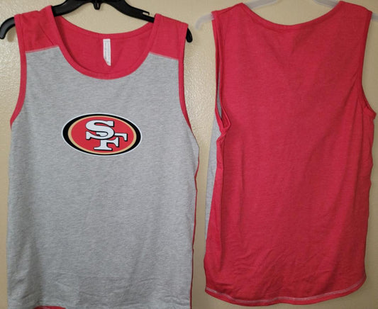Mens NFL Team Apparel SAN FRANCISCO 49ers Tank Top Shirt Gray/Red