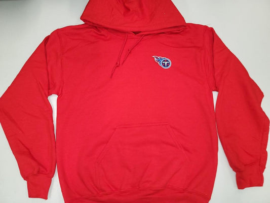 Mens TENNESSEE TITANS Pullover Hooded Hoodie SWEATSHIRT RED All Sizes