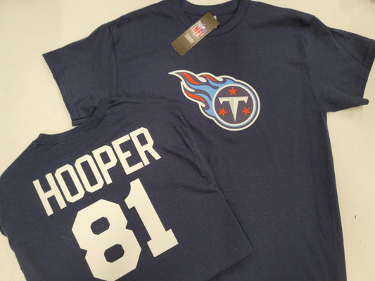 Mens NFL Team Apparel Tennessee Titans AUSTIN HOOPER Football Jersey Shirt NAVY