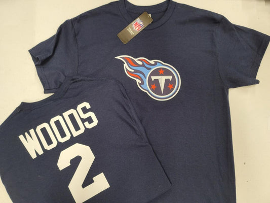 Mens NFL Team Apparel Tennessee Titans ROBERT WOODS Football Jersey Shirt NAVY