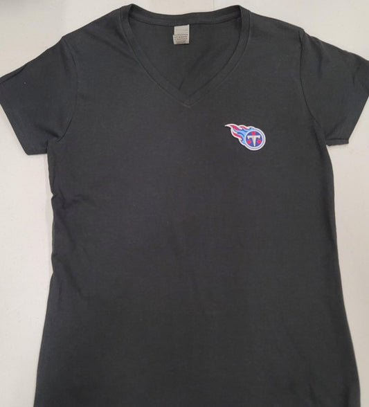 Womens NFL Team Apparel TENNESSEE TITANS V-Neck Football Shirt BLACK