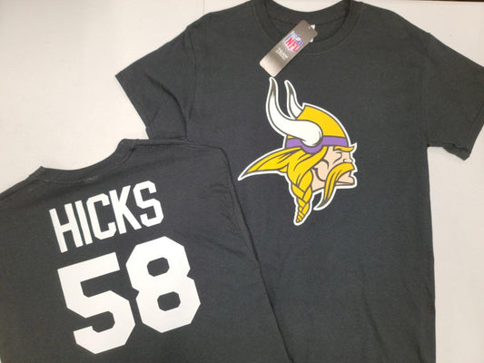 Mens NFL Team Apparel Minnesota Vikings JORDAN HICKS Football Jersey Shirt BLACK