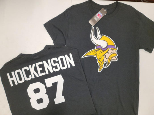 Mens NFL Team Apparel Minnesota Vikings TJ HOCKENSON Football Jersey Shirt BLACK