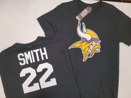 Mens NFL Team Apparel Minnesota Vikings HARRISON SMITH Football Jersey Shirt BLACK