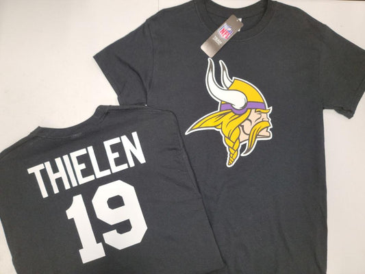 Mens NFL Team Apparel Minnesota Vikings ADAM THIELEN Football Jersey Shirt BLACK