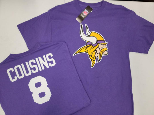 Mens NFL Team Apparel Minnesota Vikings KIRK COUSINS Football Jersey Shirt PURPLE