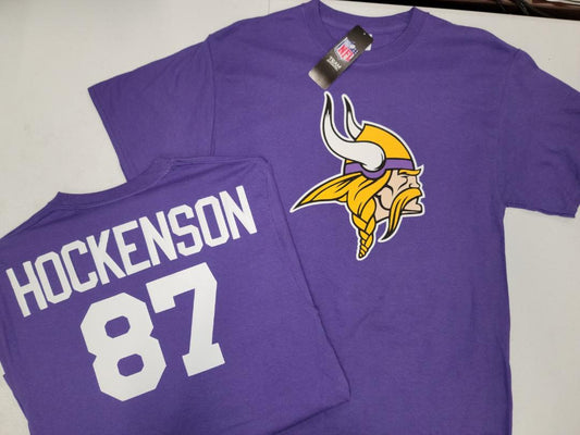 Mens NFL Team Apparel Minnesota Vikings TJ HOCKENSON Football Jersey Shirt PURPLE