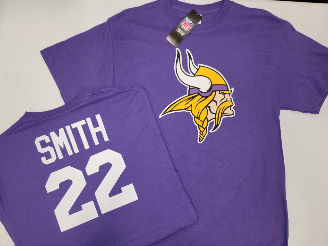 Mens NFL Team Apparel Minnesota Vikings HARRISON SMITH Football Jersey Shirt PURPLE