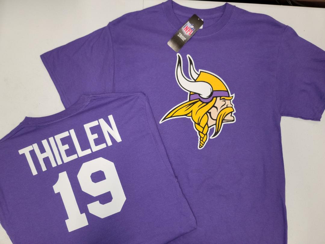 Mens NFL Team Apparel Minnesota Vikings ADAM THIELEN Football Jersey Shirt PURPLE