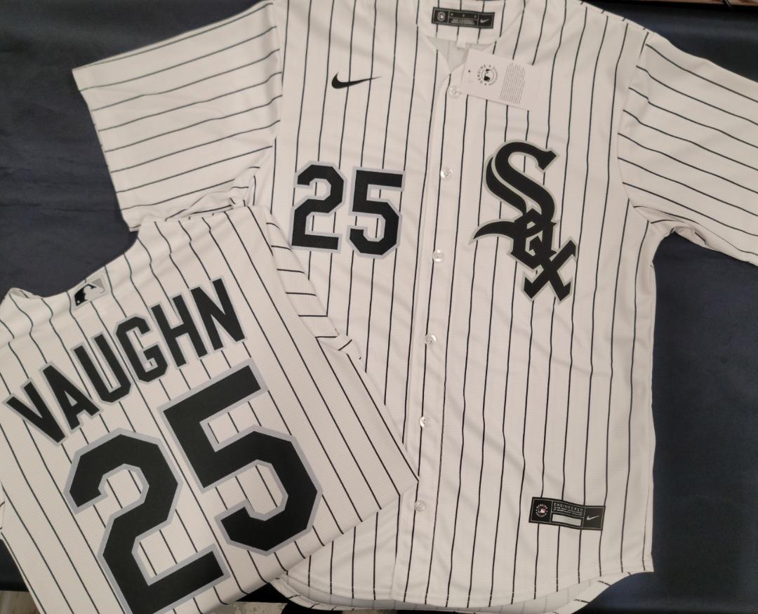 Nike Chicago White Sox ANDREW VAUGHN Baseball Jersey WHITE P/S