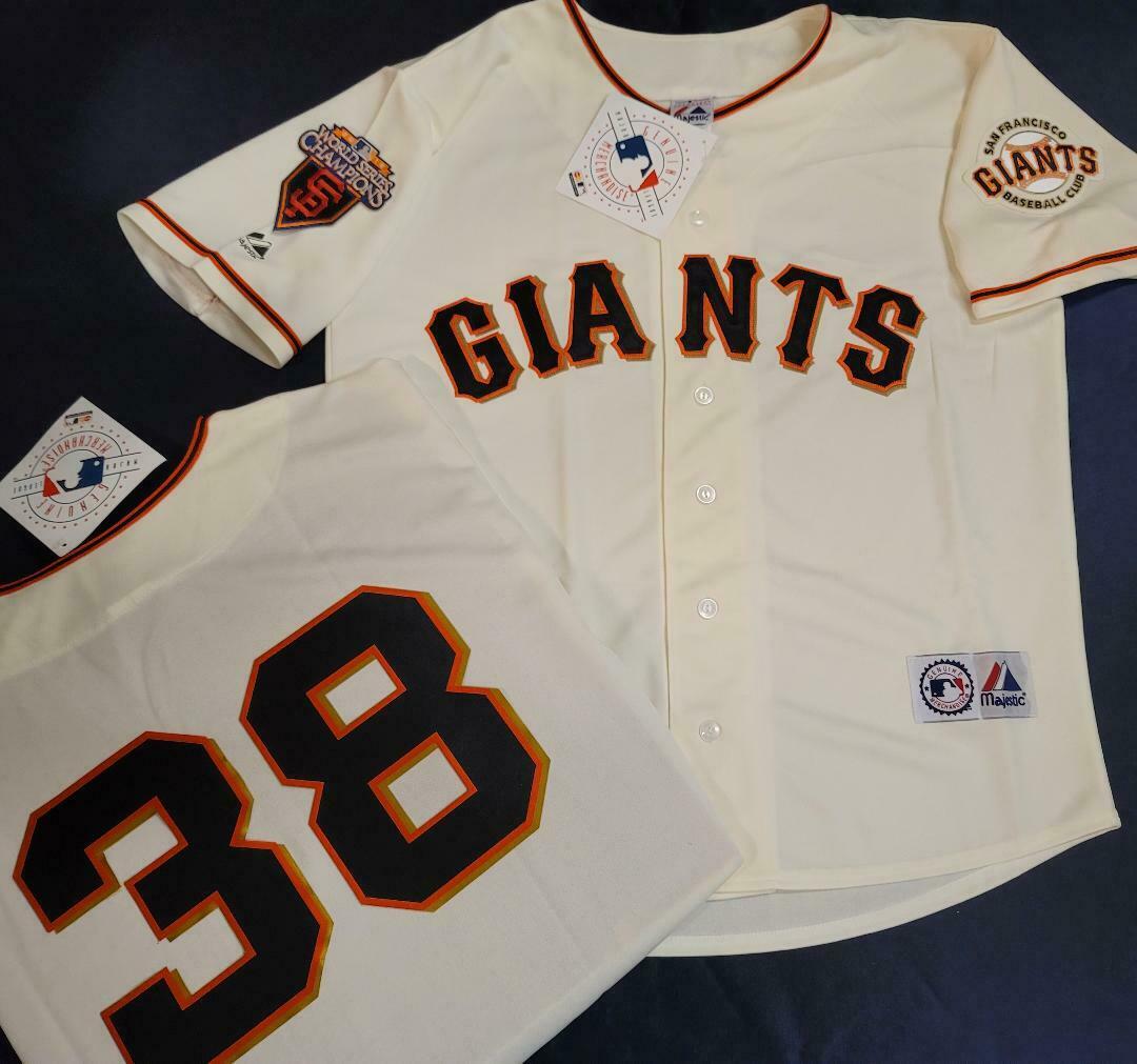 San Francisco Giants Buster Posey World Series Champions 2010 Cream Gold Jersey