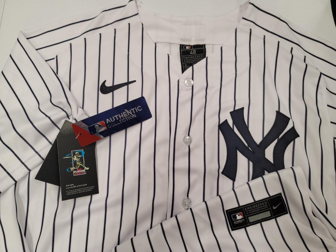 Nike New York Yankees AARON JUDGE Sewn AUTHENTIC GAME Jersey White P/S 48
