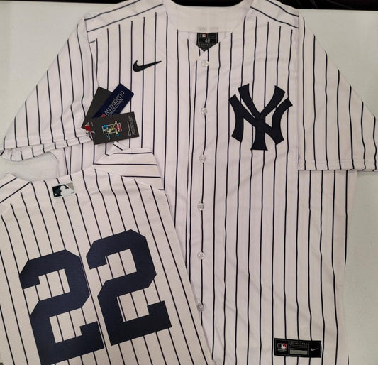 Nike New York Yankees JUAN SOTO Sewn AUTHENTIC GAME Jersey White P/S 48