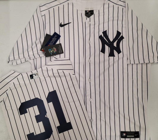 Nike New York Yankees AARON HICKS Sewn AUTHENTIC GAME Jersey White P/S 48