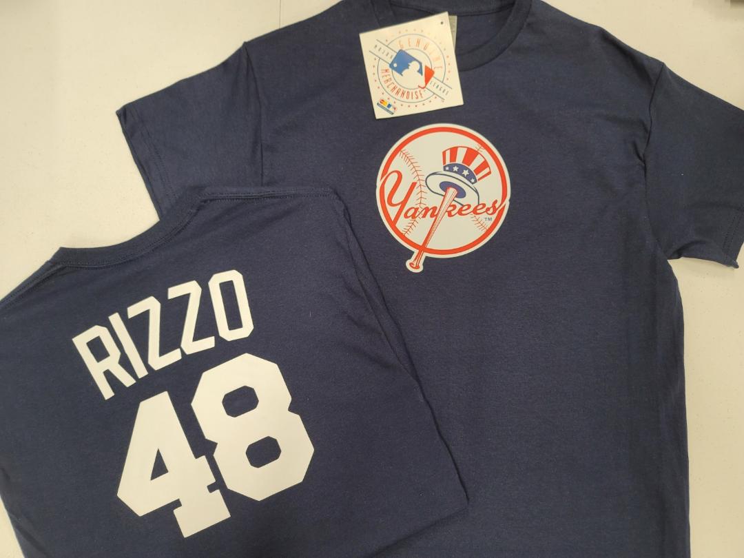 Mens MLB Team Apparel New York Yankees ANTHONY RIZZO Baseball Shirt NAVY